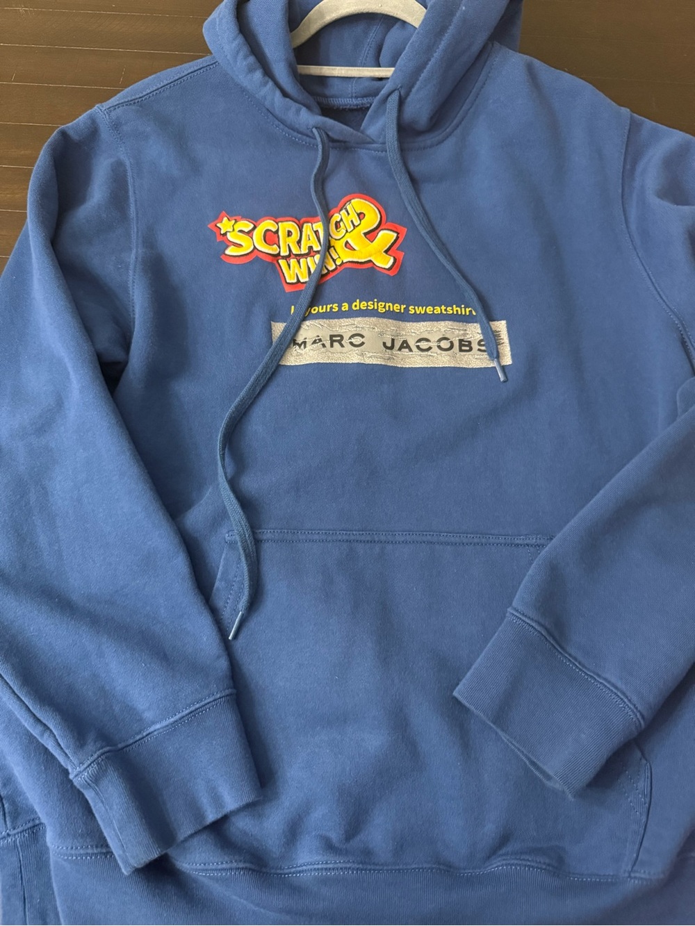 Marc Jacobs Blue Logo Graphic Crewneck Hoodie